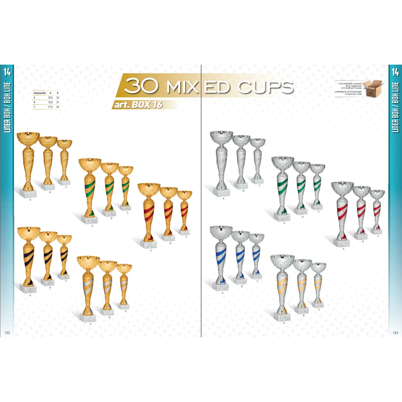 LOTTO 30 COPPE MISTE Art.BOX16