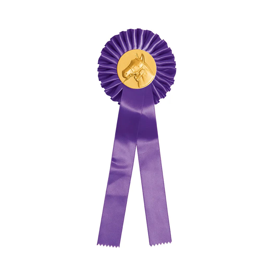 COCCARDA VIOLA CON CAVALLO