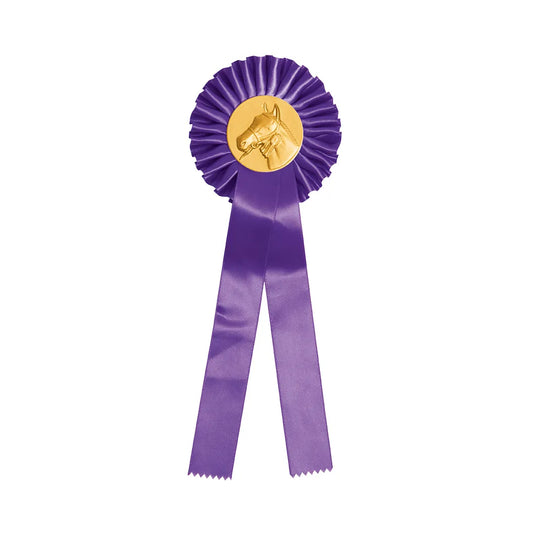 COCCARDA VIOLA CON CAVALLO