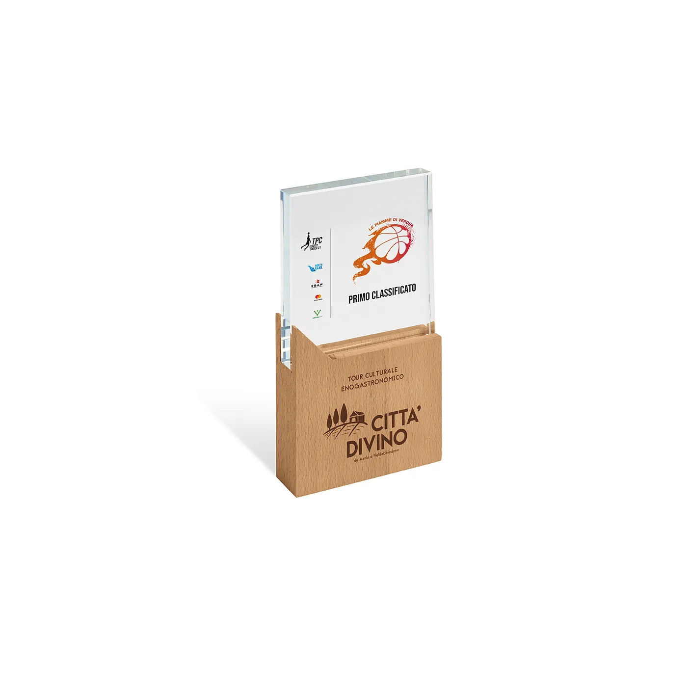 SUPPORTO IN VETRO LEGNO CRY570